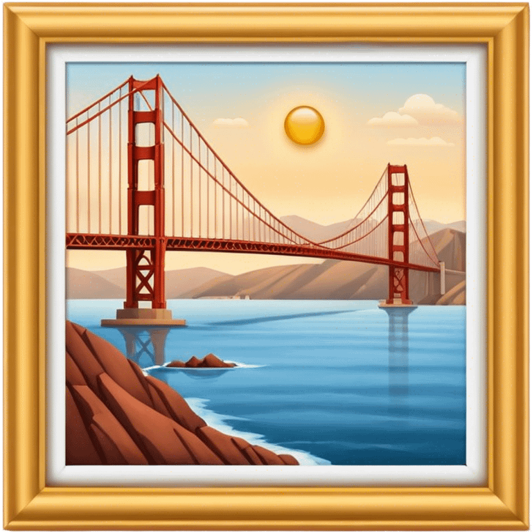 Cinematic Realistic Golden Gate Bridge Emoji emoji