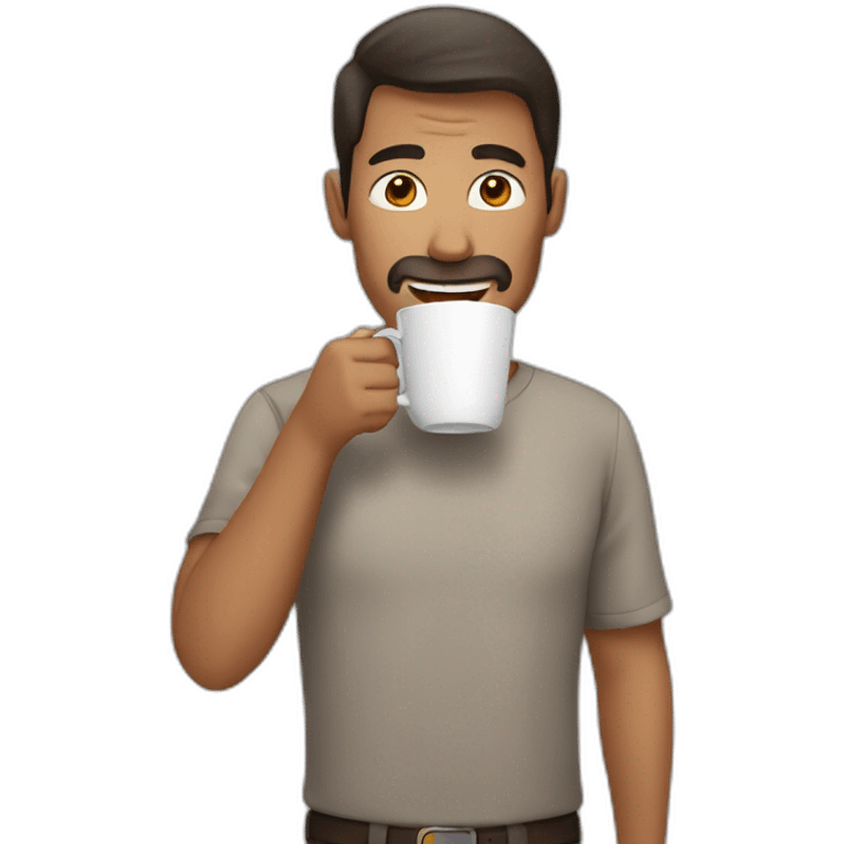 man drinking coffee emoji