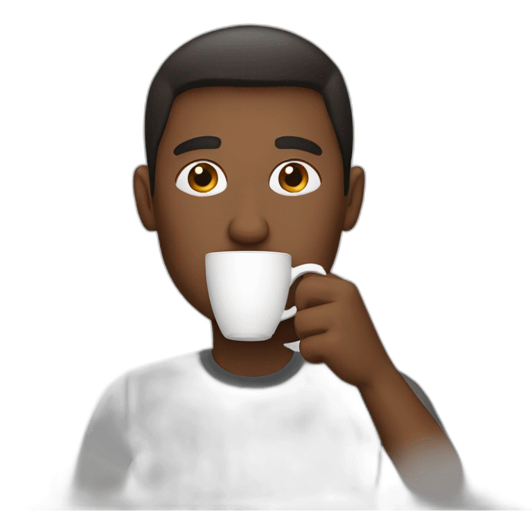 man drinking coffee emoji