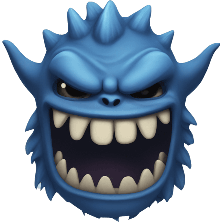 Monstre bleu emoji