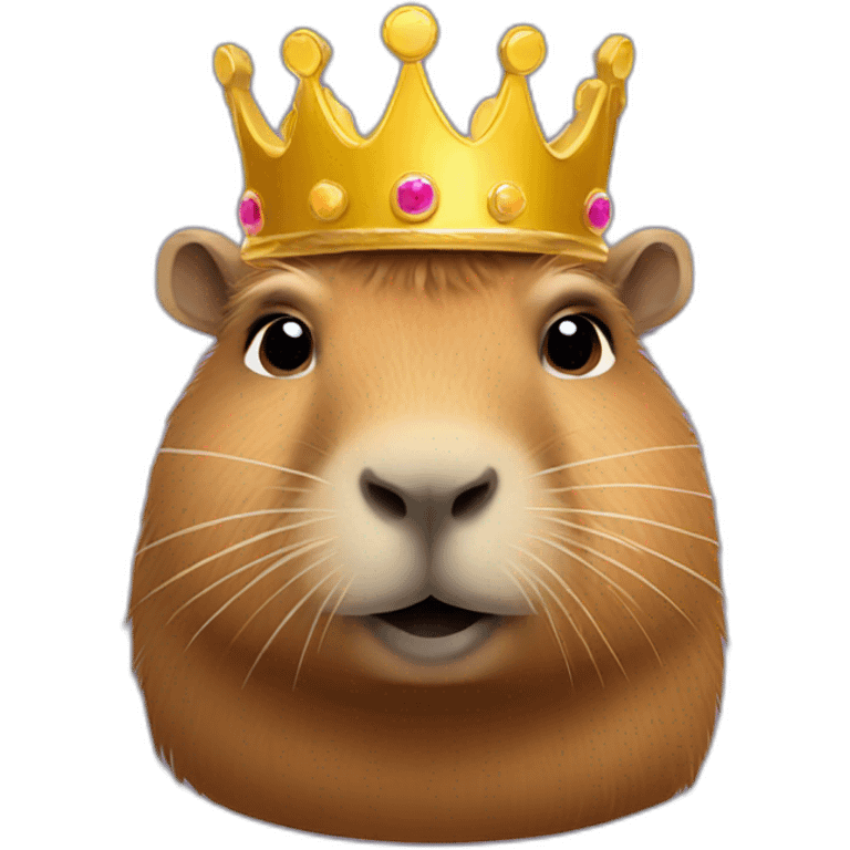 Capybara with a crown emoji