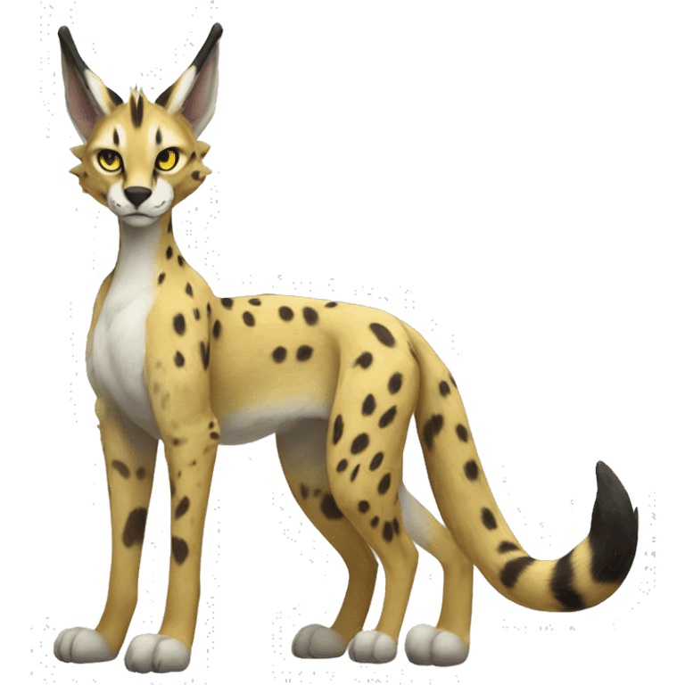 Epic Sergal-Serval-Vernid full body emoji