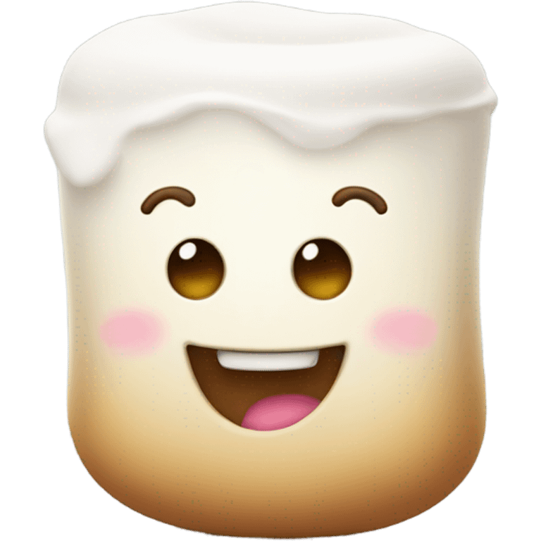 Cute Happy browned marshmallow  emoji