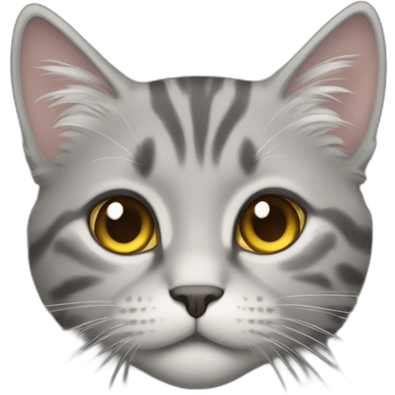 fluffy grey tabby colored cat emoji