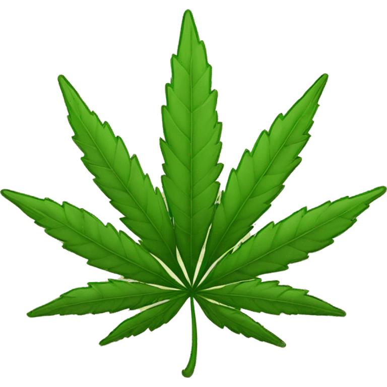 Cartoon hemp leaf emoji emoji