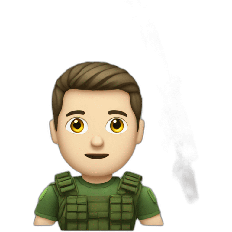 Zelensky with weapon emoji