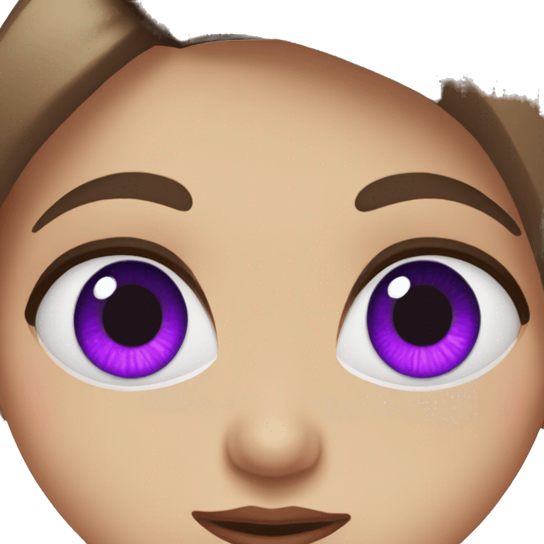 Girl with brown hair and blue eyes with bloodshot eyes and big purple eye bags  emoji