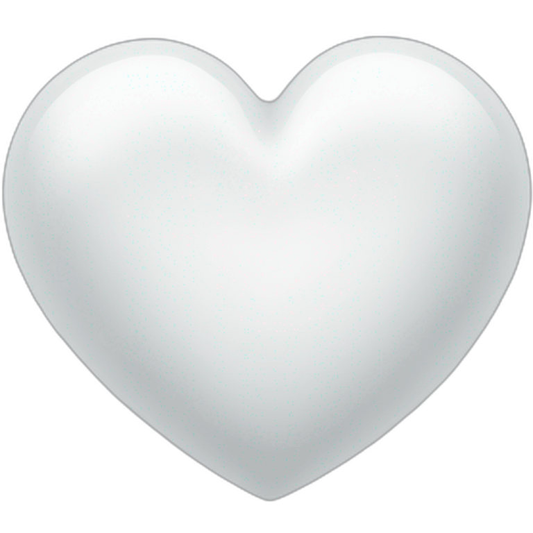 shiny white heart emoji