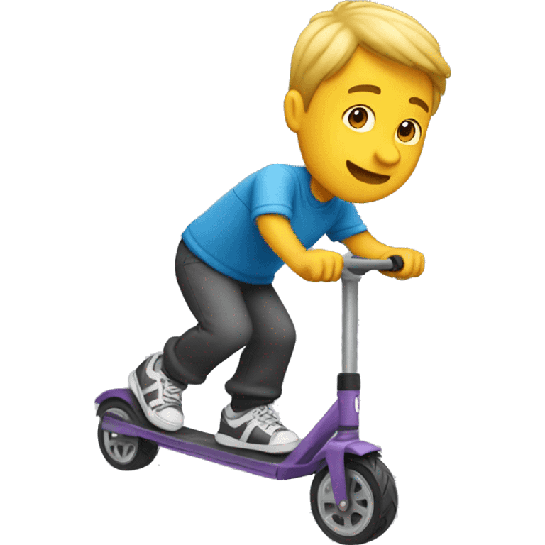 man doing freestyle scootering emoji