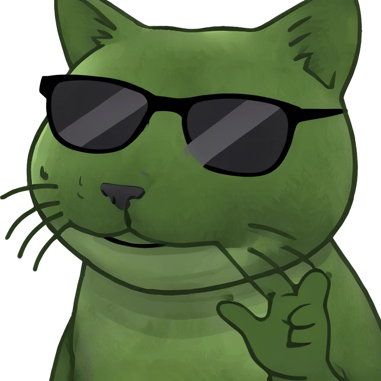 Cat with sunglasses emoji