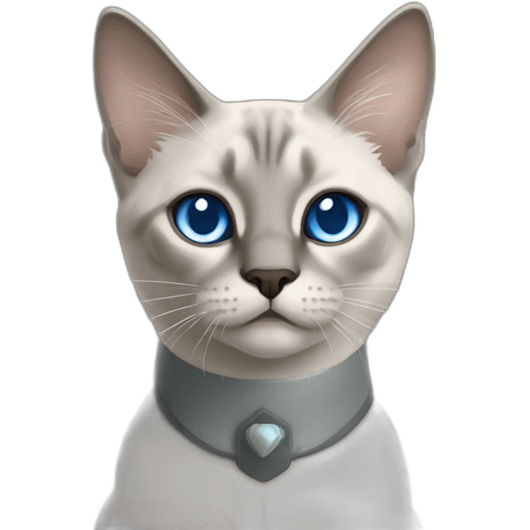 Blue Tabby Point siamese cat tease player emoji