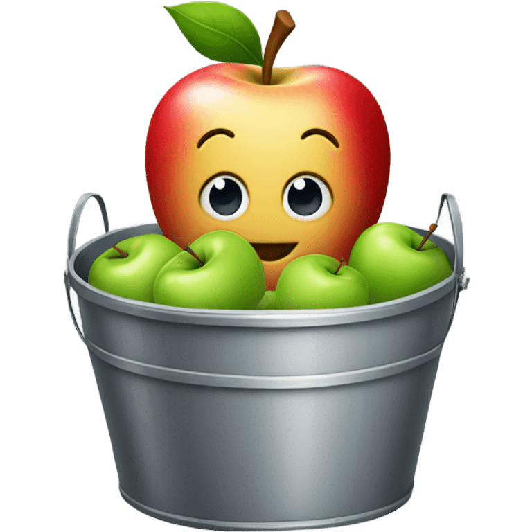 apple bucket emoji