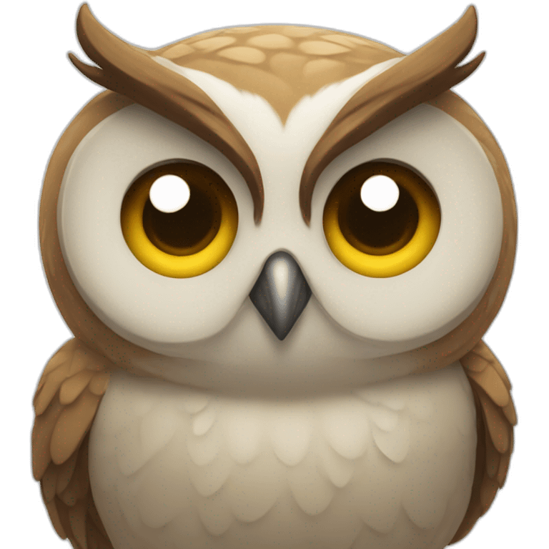 owl with wry smile emoji