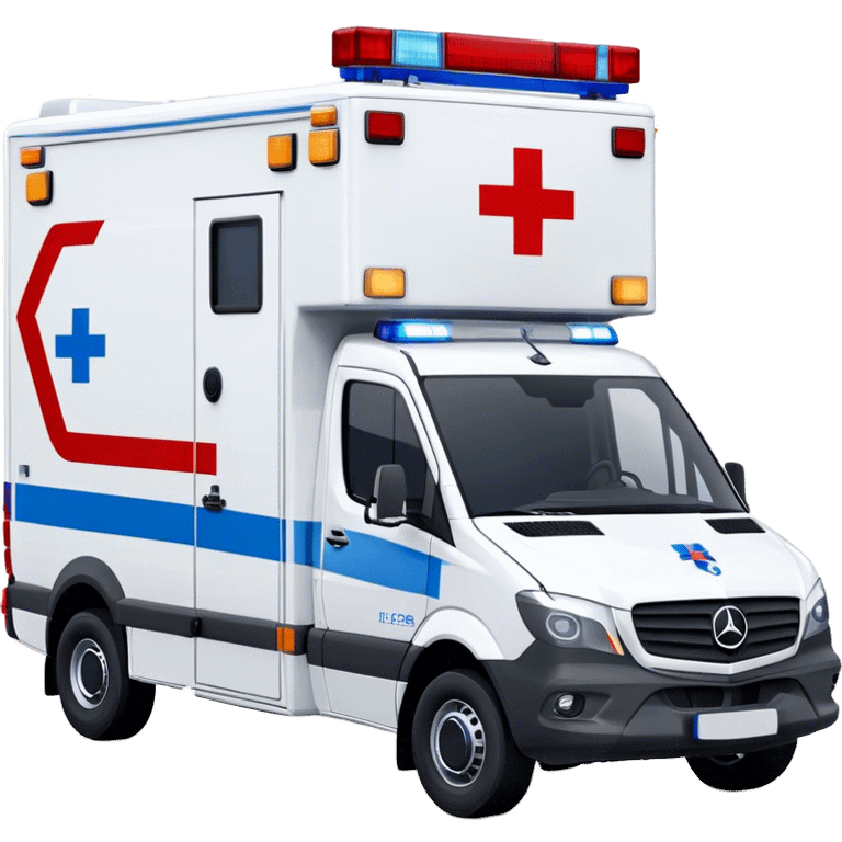 Ambulance - Mercedes-Benz Sprinter (Model Year: 2018) (Iconic Colour: White with red and blue markings) emoji