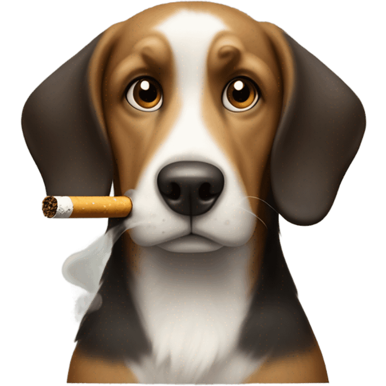 Dog smoking a cigarette  emoji