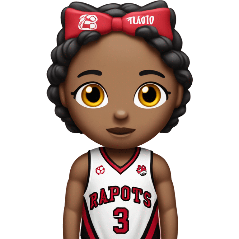 Hello Kitty wearing a Toronto Raptors jersey. emoji