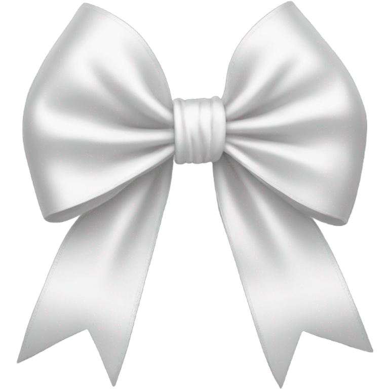 A white silk bow emoji