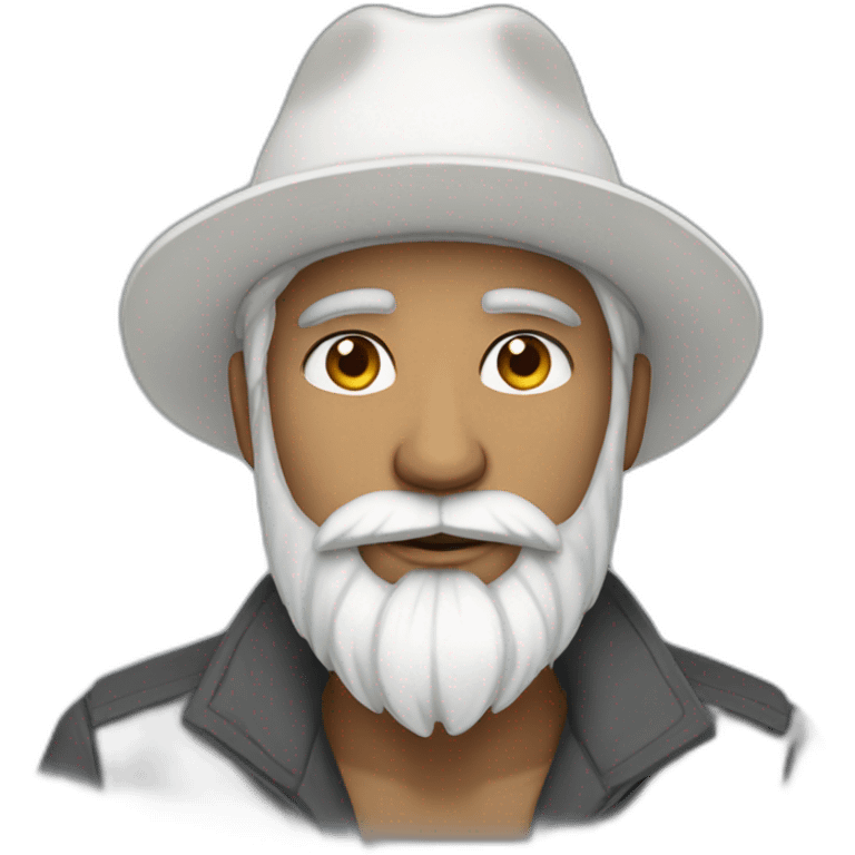 pakistani man with white hat and messy beard fursona emoji