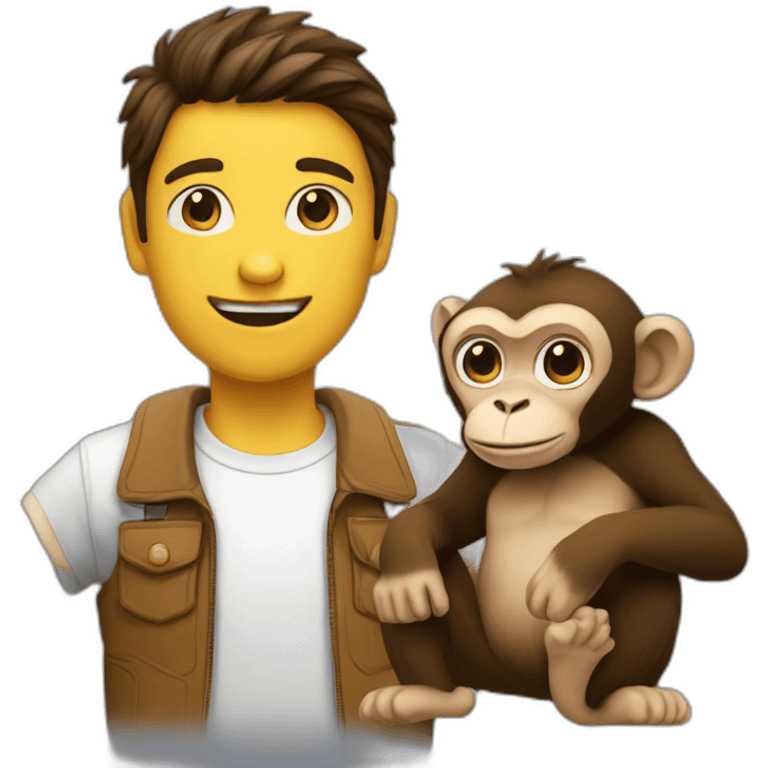 M with a monkey emoji