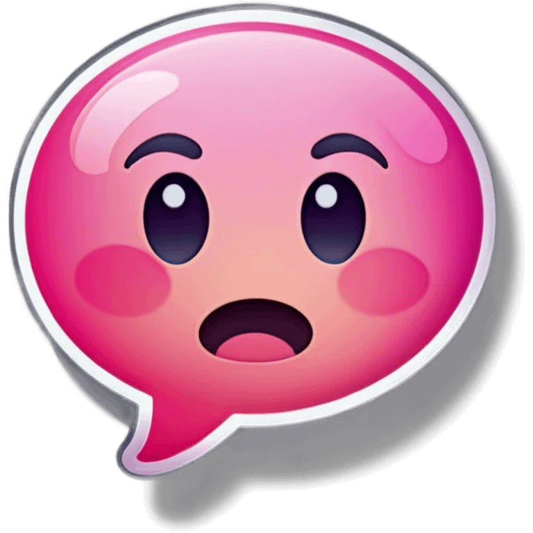 Pink iOS emoji bubble emoji