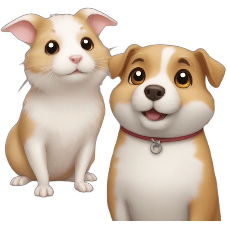 hamster and dog emoji