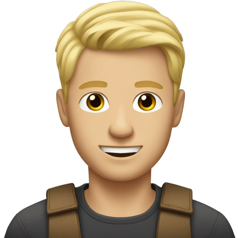 blonde German man with undercut emoji