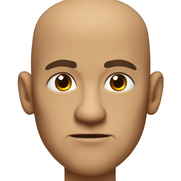 Angry bald man emoji