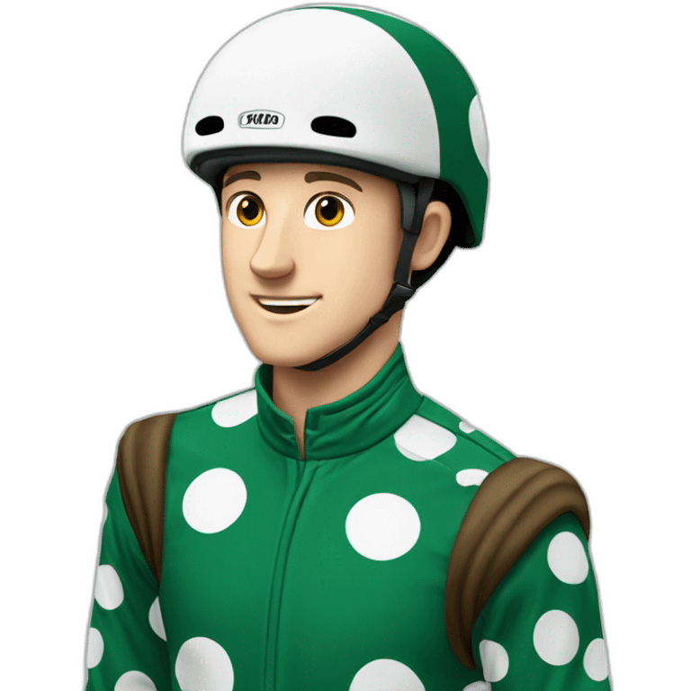 paul townend jockey dark green polka dot emoji