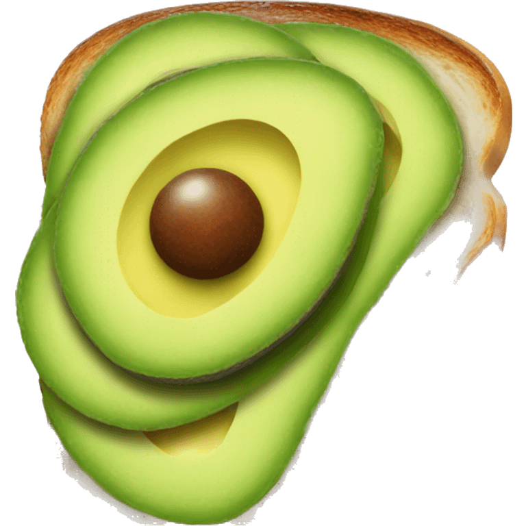 Sliced avocado on toast emoji