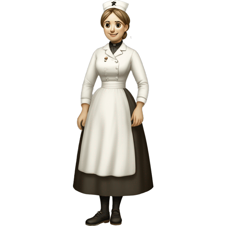 Full-length nurse 1870 emoji