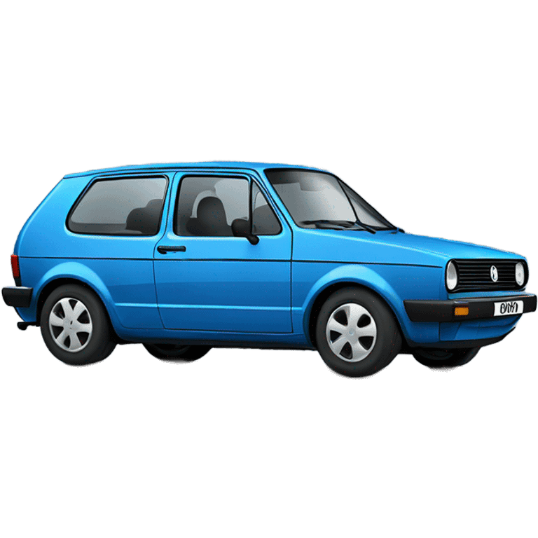 Blue Volkswagen Golf emoji