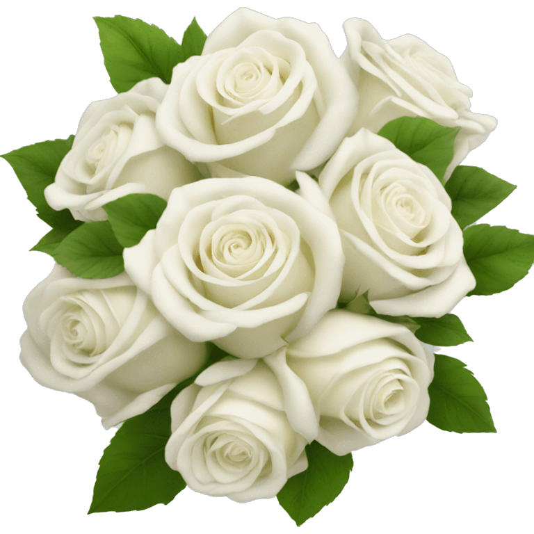 Bouquet of white roses emoji