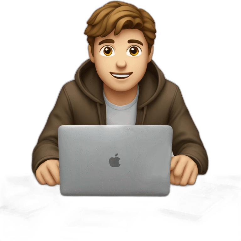 Boy-with-brown-hair-working-with-macbook emoji