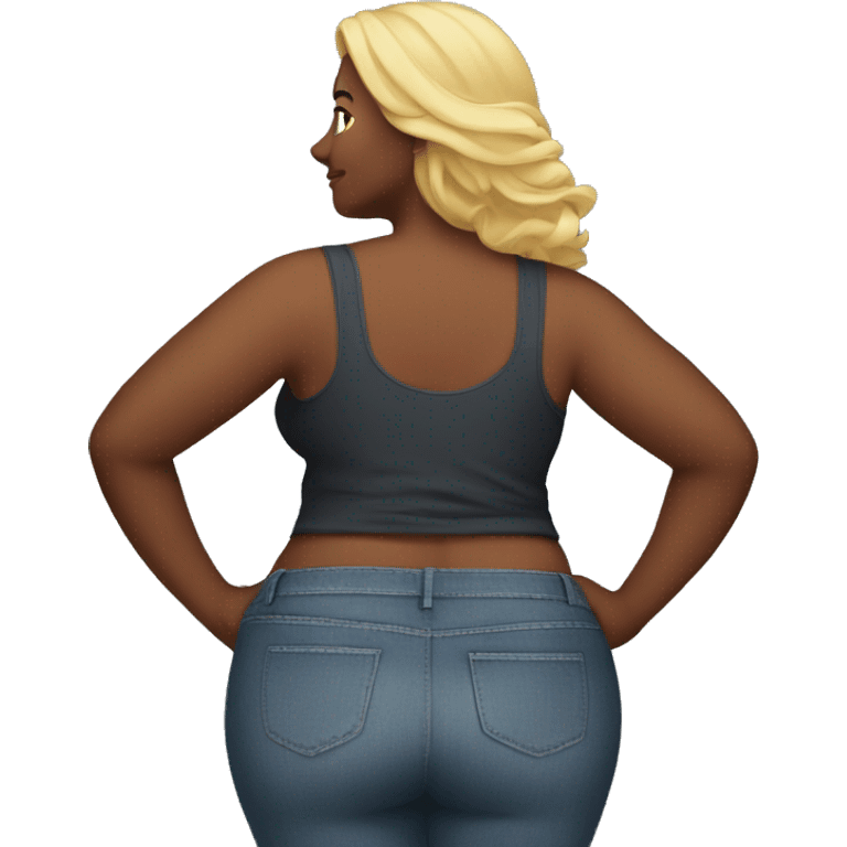 Curvy woman from behind emoji