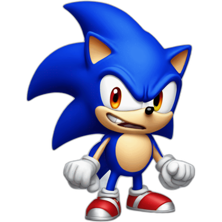 sonic with red eyes and sharp teeth emoji