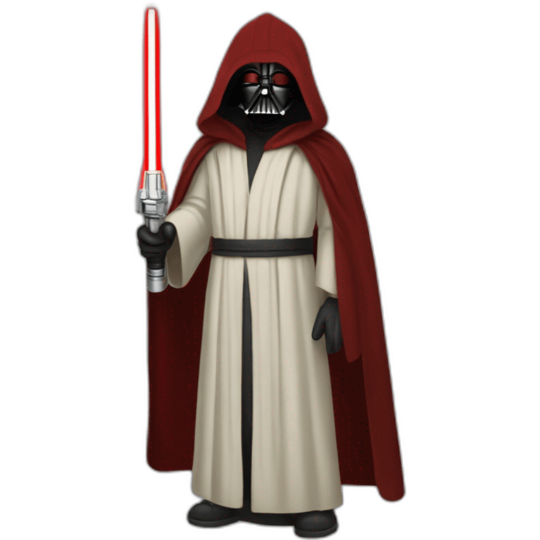 Darth sidious hood red lightsaber emoji