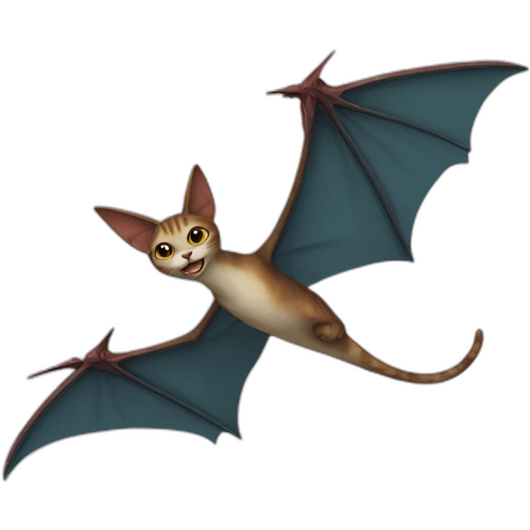 Cat on a pteranodo emoji