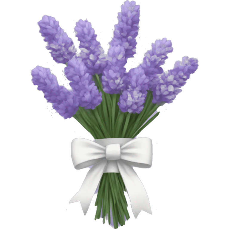 Lavender bouquet tied with white ribbon emoji