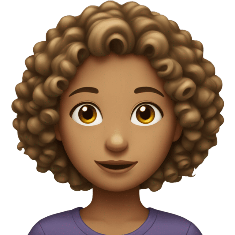 Girl with curly hair emoji