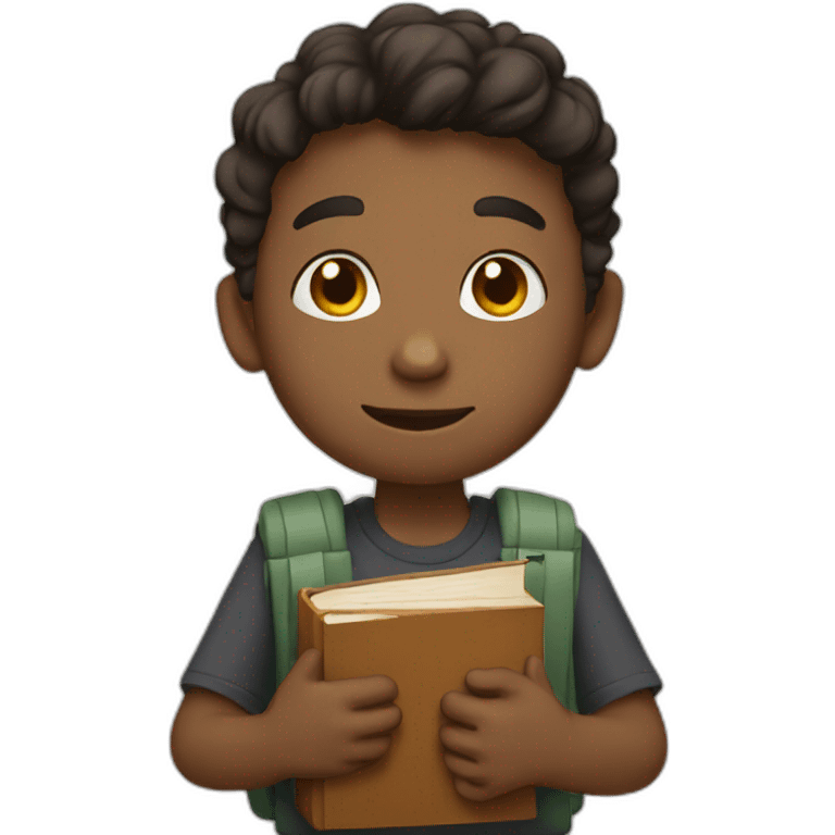 Boy with books emoji