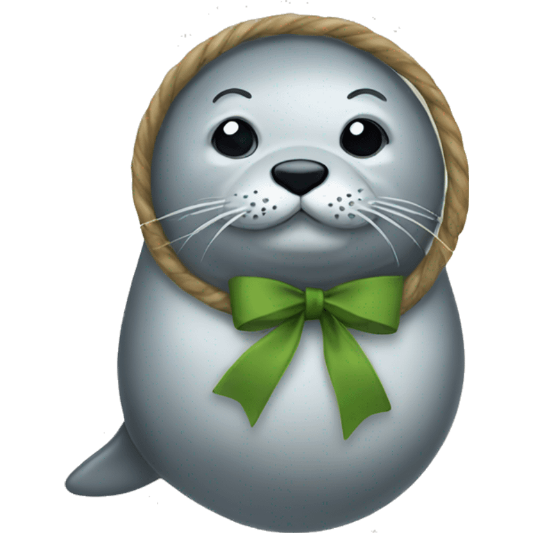 Seal with bow emoji