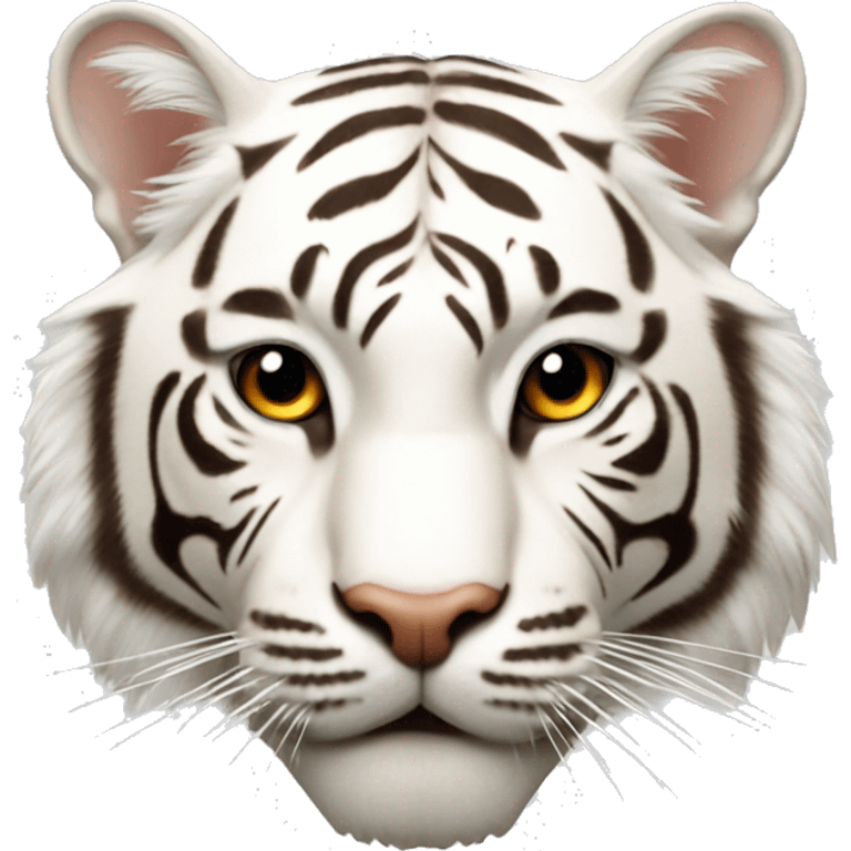 albino bengal tiger emoji