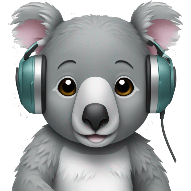 Koala use headphone emoji