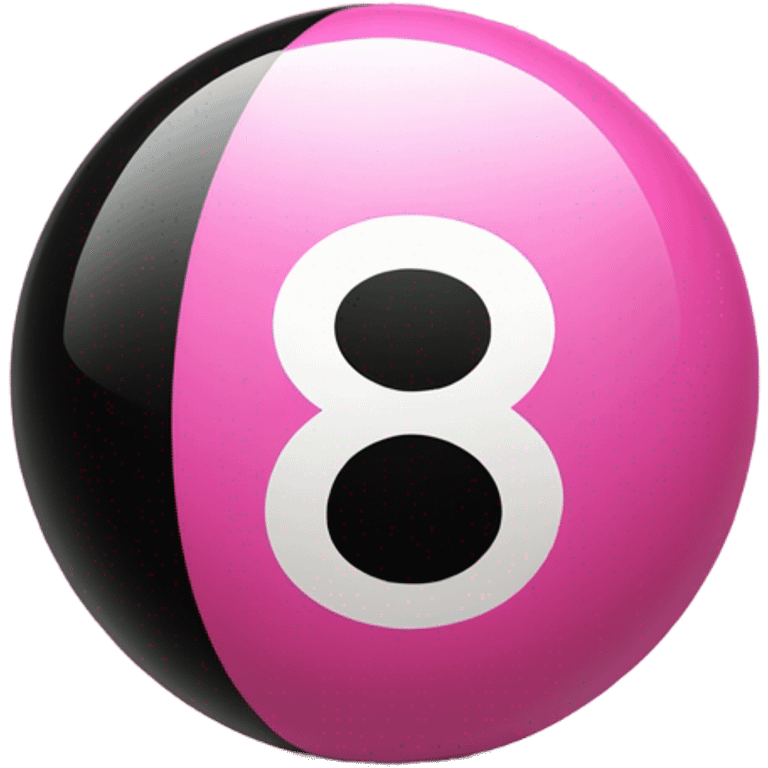 Pink eight ball emoji