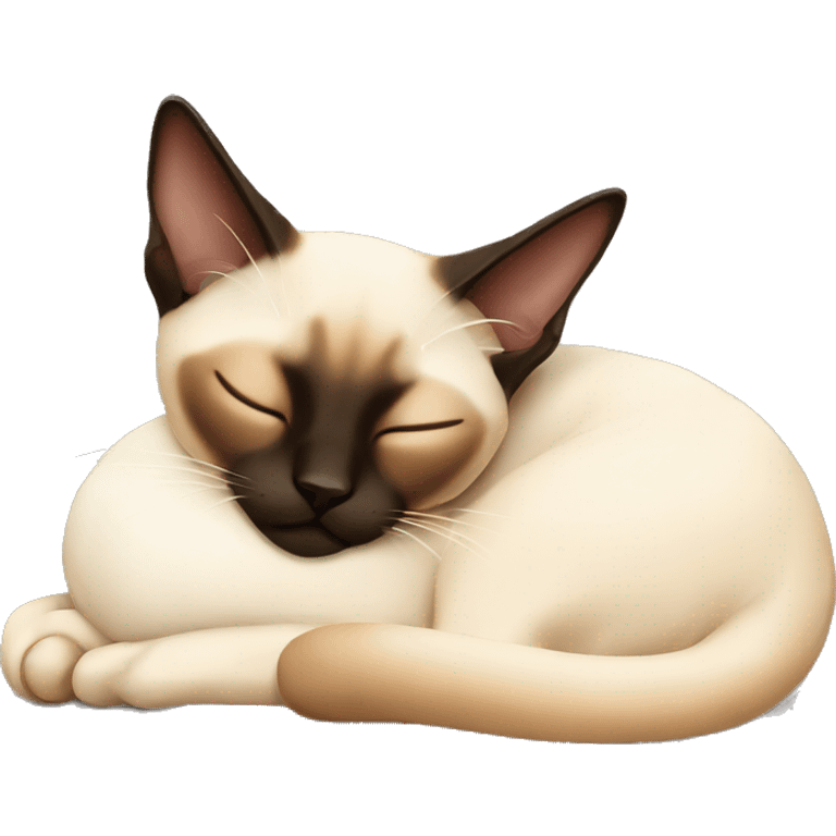 siamese cat sleeping  emoji