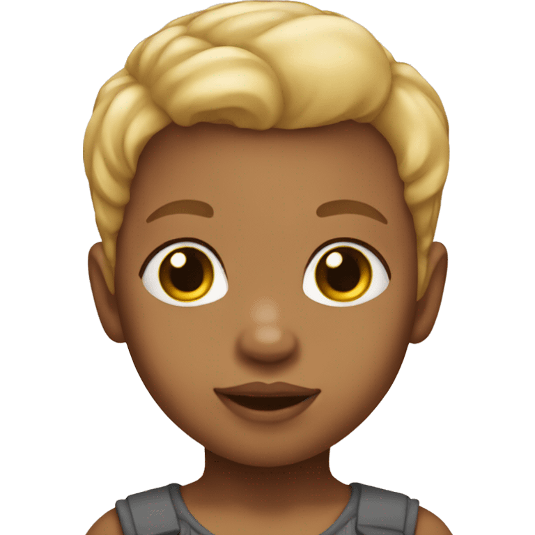 a baby light skin with blonde hair  emoji