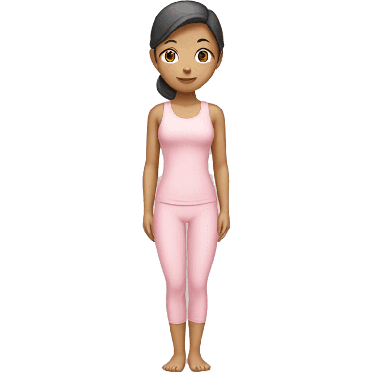 asian yoga girl light pink clothes  emoji