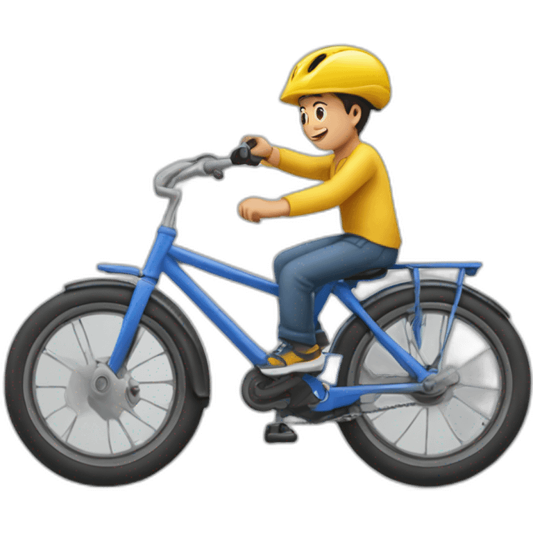 Petit garçon qui fais du vélo emoji