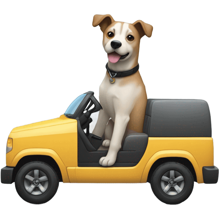 Dog in cybertruck emoji