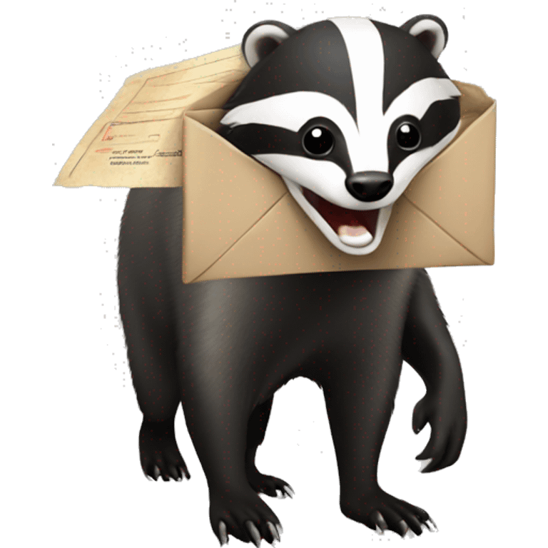 badger with mail emoji